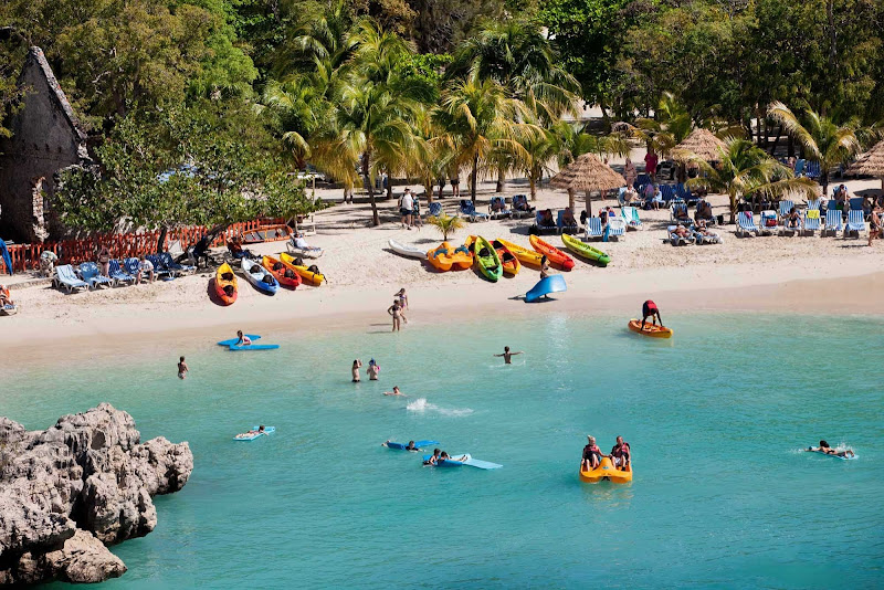 Water sports, swimming, snorkeling, kayaking and parasailing are all part of the action at Labadee, Royal Caribbean's 260-acre private beach resort on the north coast of Haiti.