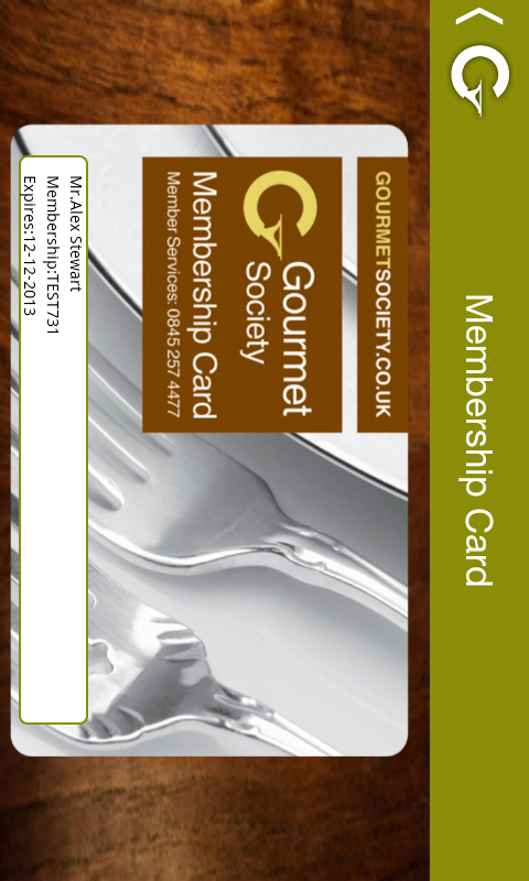 Gourmet Society Screen 2