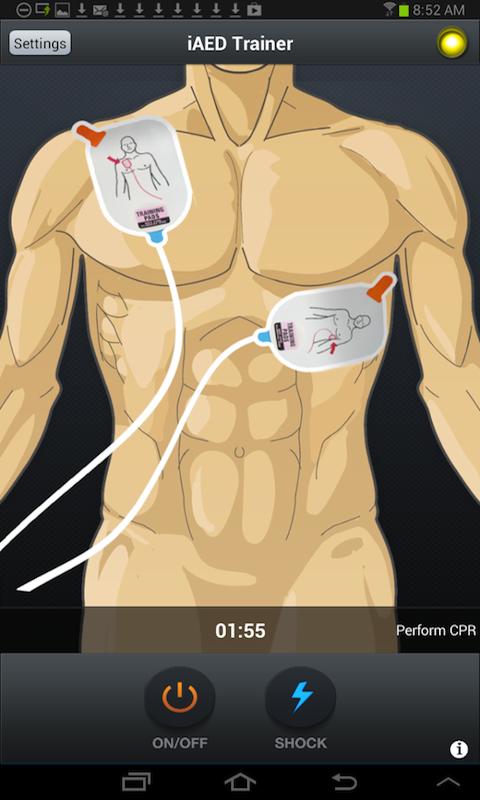 Android application iAEDtrainer screenshort
