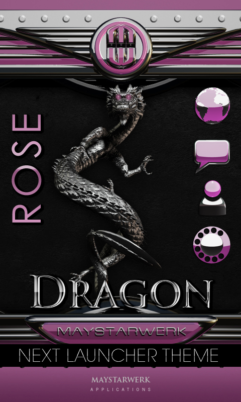 Android application NEXT theme dragon rose screenshort