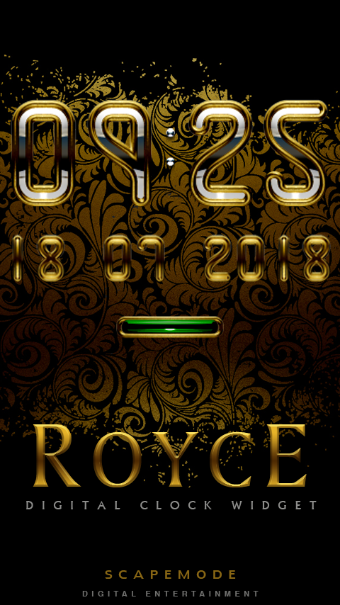 Android application ROYCE Digital Clock Widget screenshort