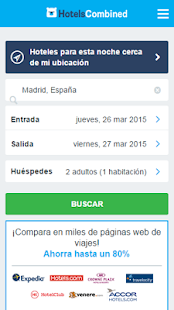 Captura de pantalla de la aplicacion Android HotelsCombined - Travel Deals