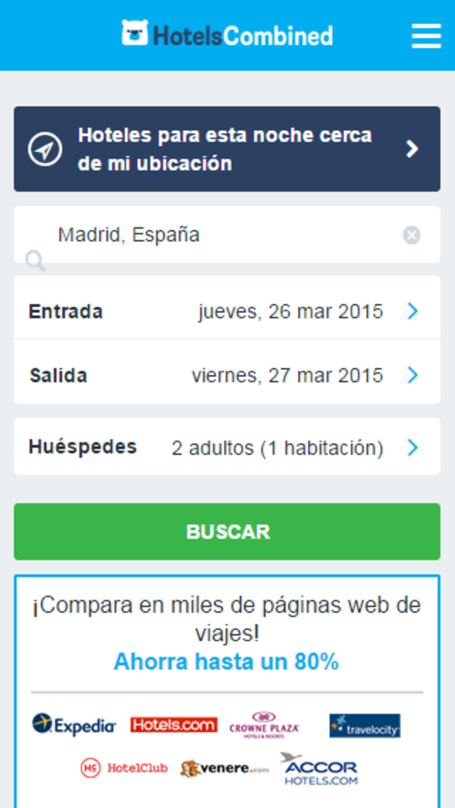 Android application HotelsCombined - Travel Deals screenshort
