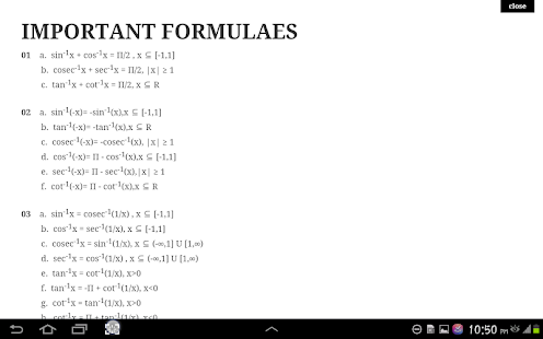 Download Mathematics Formulae Class XII APK