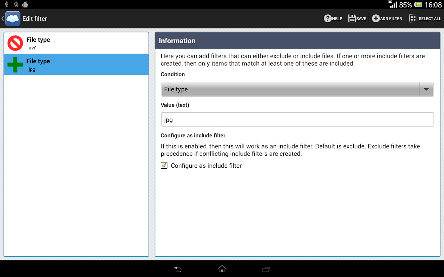 FolderSync Lite - screenshot