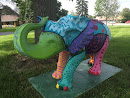 Elephant Color Statue 