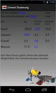 Zement und Beton Dosieren Screen 3