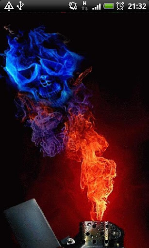 Flame Skull Live Wallpaper
