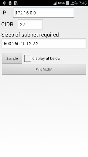 VLSM calculator no ad