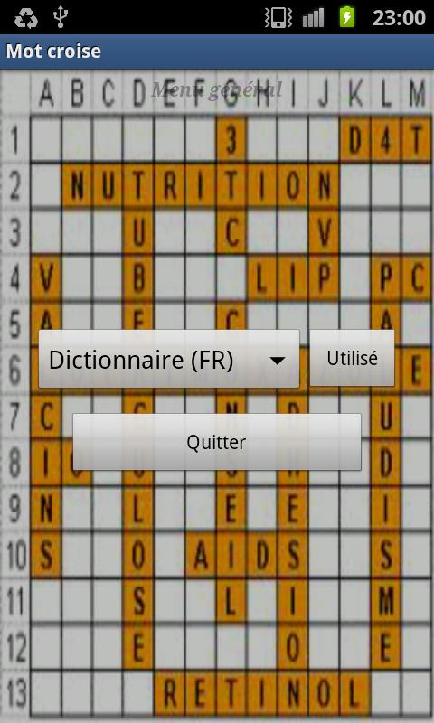 Android application Partner Crossword screenshort