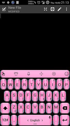 キーボードのテーマ PinkRGlit