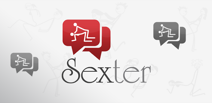 Sexter, text moving stick figs