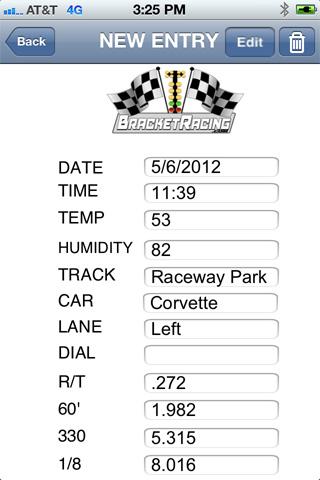 Drag Racing Timeslips Screen 3