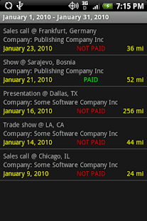Mileage Log Screenshots 1 Mileage Log Screenshots 1
