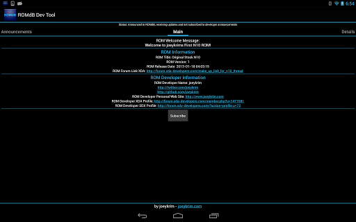 ROMDashboard Developer Tool