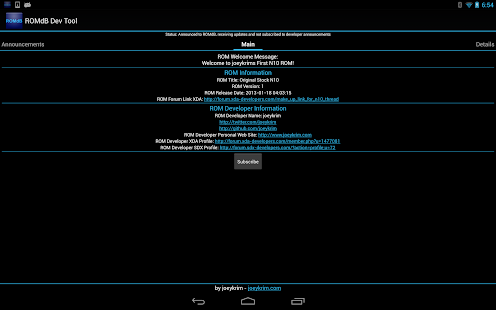 ROMDashboard Developer Tool