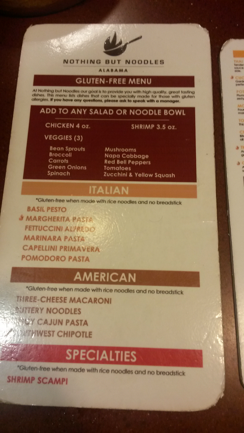 Nothing but Noodles GlutenFree Mountain Brook 2024