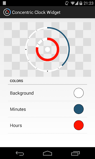 Concentric Clock Widget