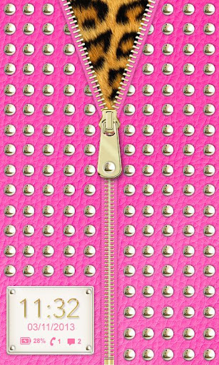 ☀ Hot Pink Studded Zipper ☀