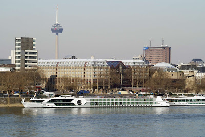 Tauck's 118-passenger Swiss Jewel river cruise ship in Cologne, Germany.