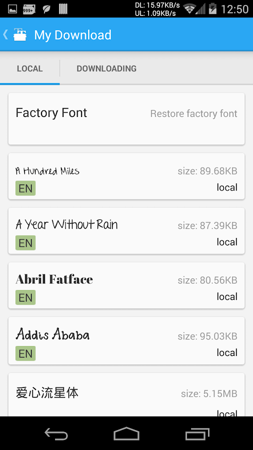   iFont(Expert of Fonts): captura de pantalla 
