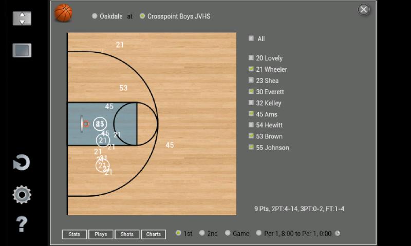StatsNOW for Basketball Screen 3