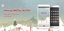 Snowy white world Atom theme APK