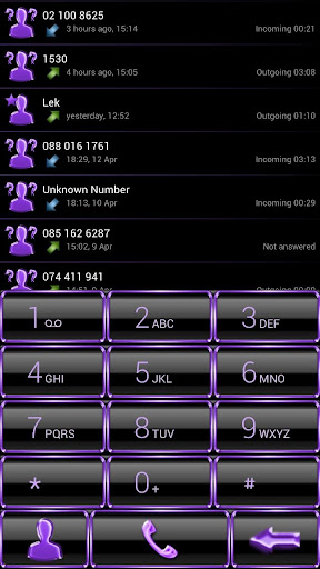 Dialer GlassMetalFrameBPurpl