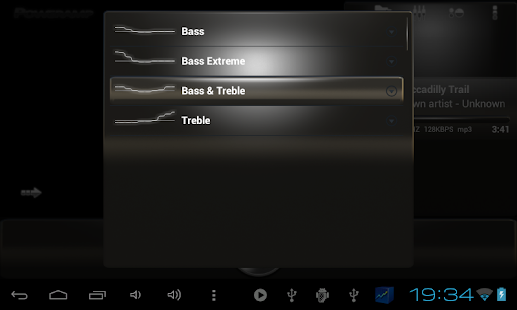 Poweramp Skin الأسود بلاتينية screenshots