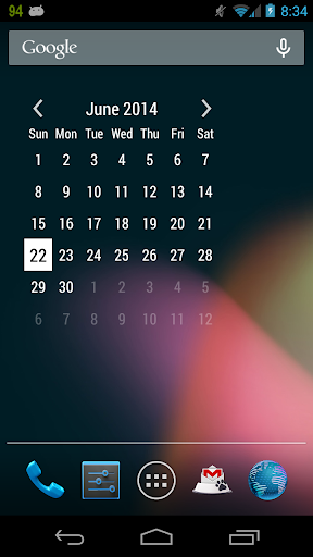 Resizable Month Widget