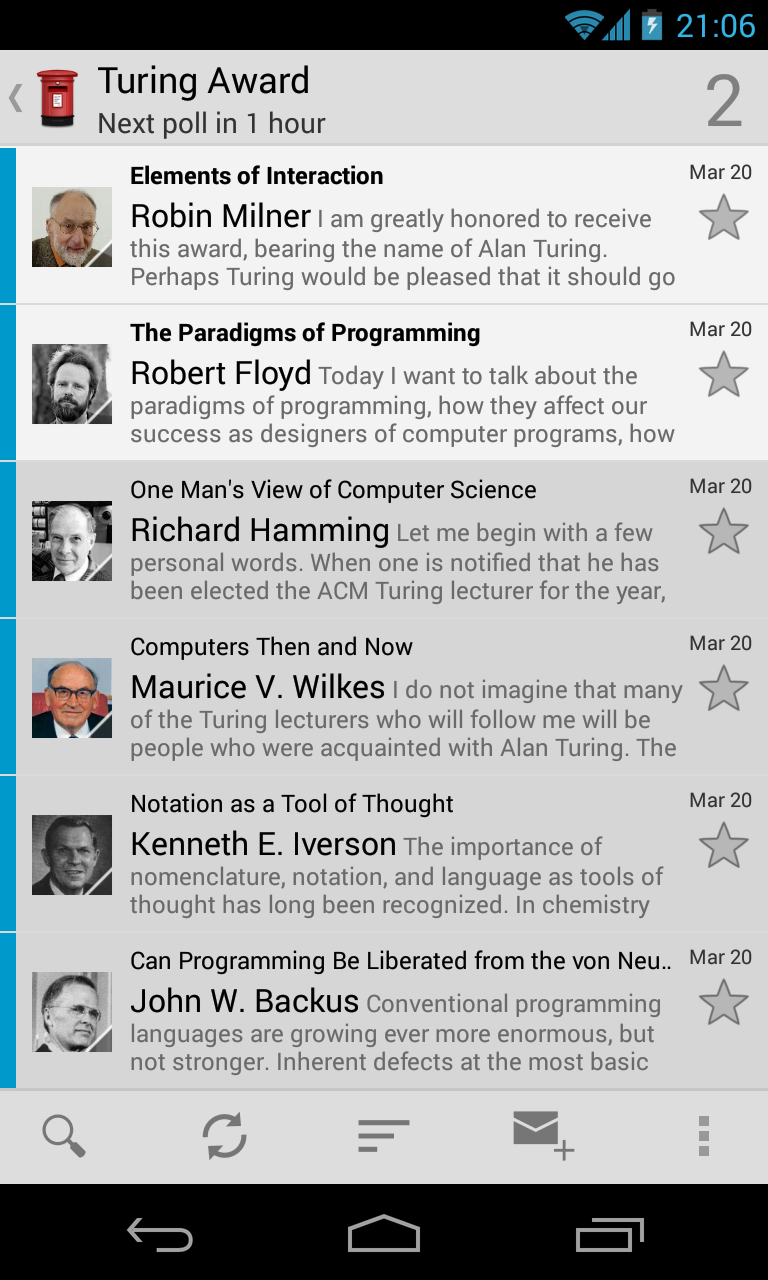 Android application Kaiten Mail screenshort