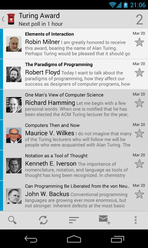 Android application Kaiten Mail screenshort