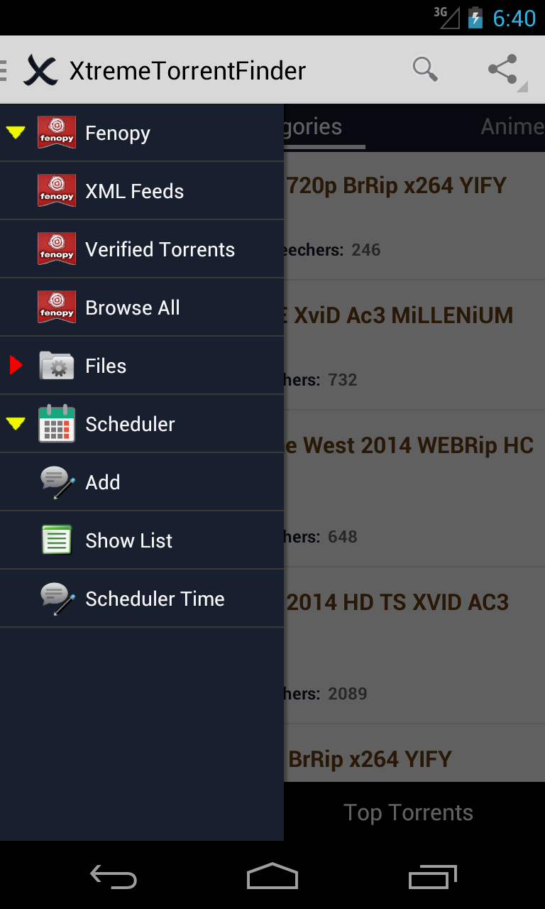 XtremeTorrentFinder+ (AdsFree) Screen 2
