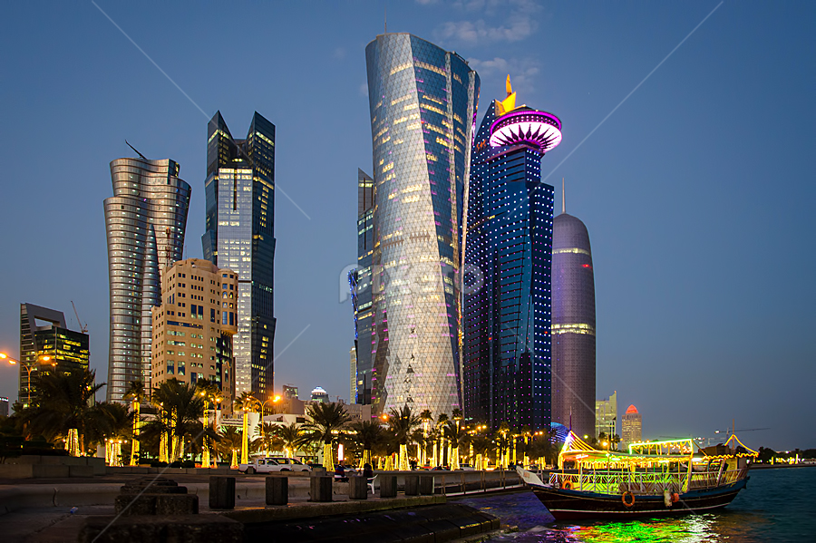 Blue Hours - Doha by Fitria Ramli - Buildings & Architecture Office Buildings & Hotels