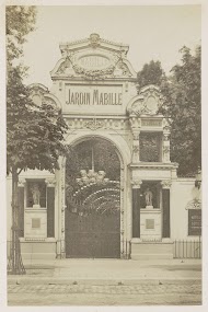 Ingang van de Jardin Mabille, een dansgelegenheid in Parijs