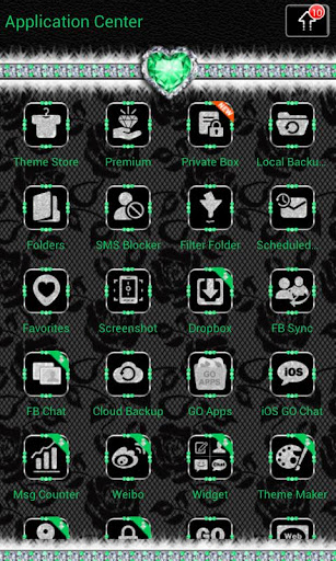 免費下載個人化APP|Green Luxury Lace Theme Go SMS app開箱文|APP開箱王