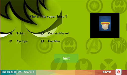 Superhero logo quiz