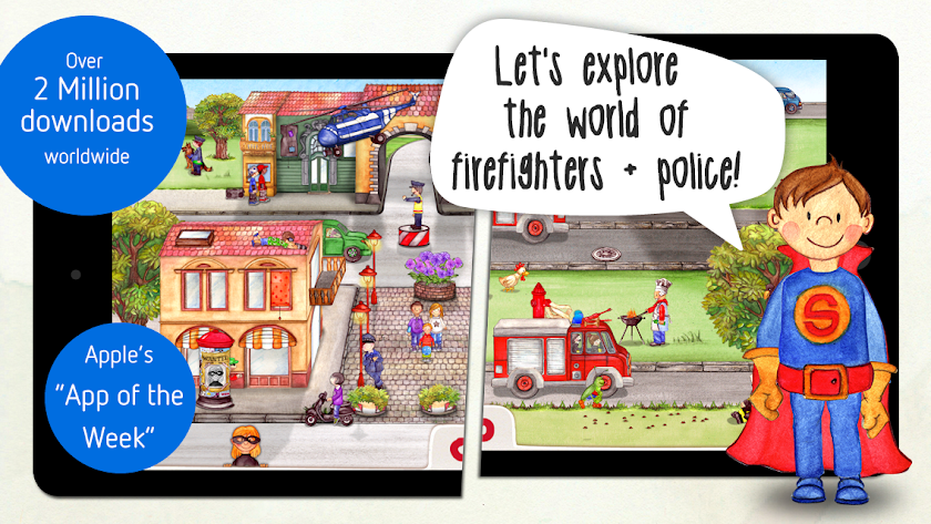 Tiny Firefighters Seek &amp; Find Screen 1