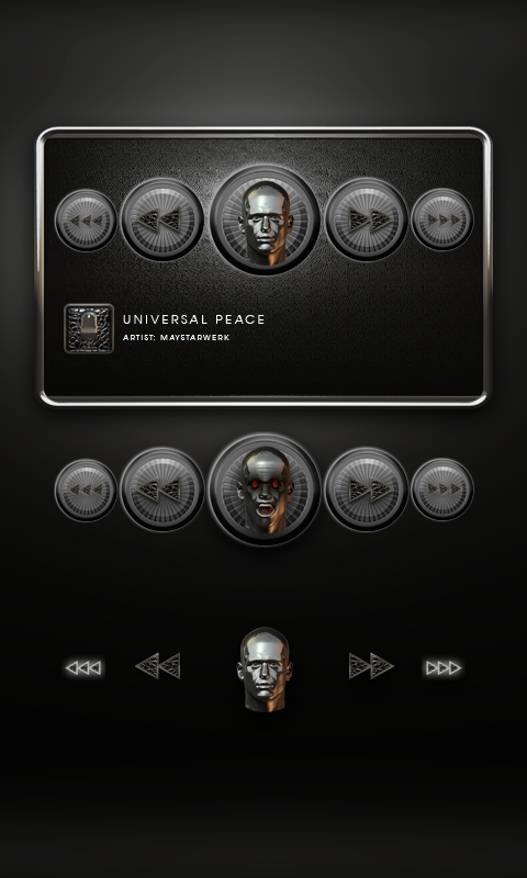 Poweramp Widget Black Atlantis Screen 2