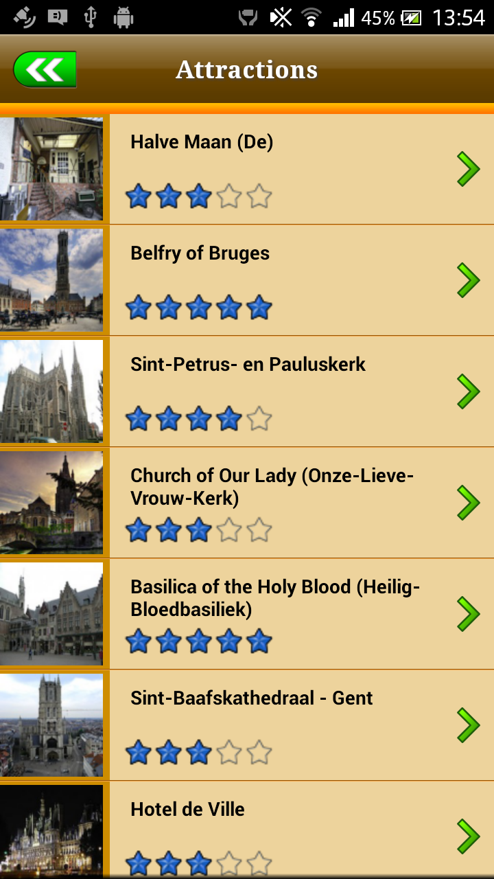 Bruges Offline Travel Guide Screen 3