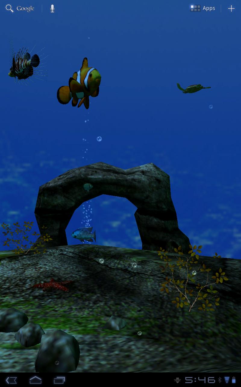 Ocean Aquarium 3D Wallpaper Screen 2