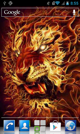 Lion out of flames LWP