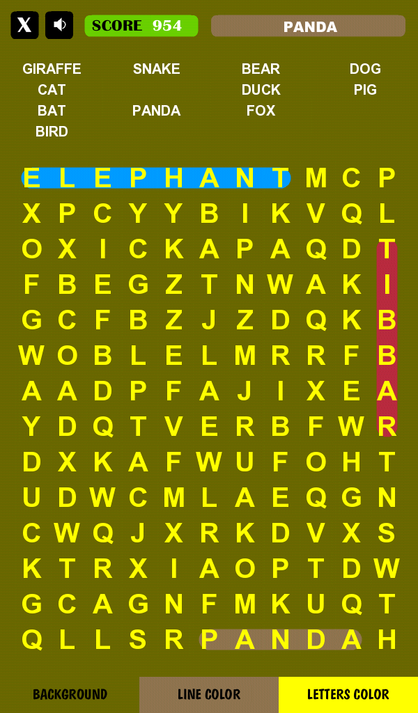 Hidden Words Screen 1