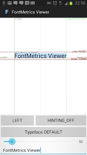 FontMetrics Viewer