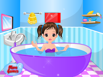 Little Girl Bathing poster 1