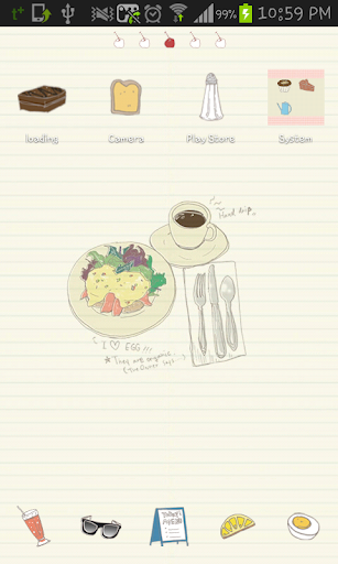 Sweet Brunch go launcher theme