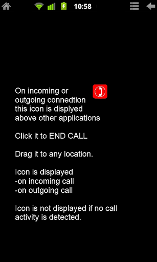 END CALL NOW button