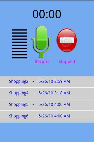 Quick Voice Recorder Screen 2