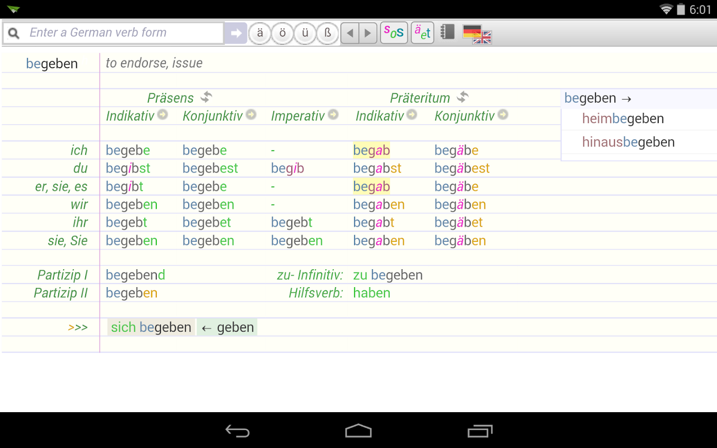 Das Verbarium, German Verbs – Android-Apps auf Google Play