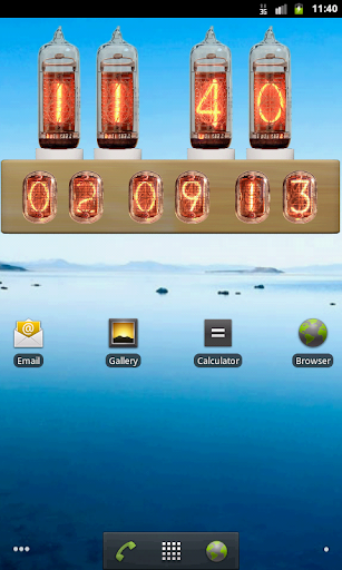 Nixie Tube Clock Widget